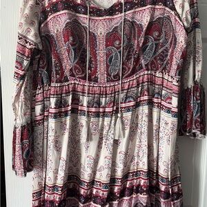 ONE WORLD Multicolor Paisley Dress